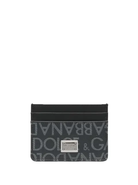 Dolce & Gabbana logo jacquard card holder Black BP0330AJ705