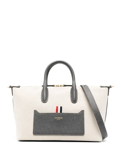 Thom Browne grosgrain-loop tote bag Neutrals UAG164AF0492