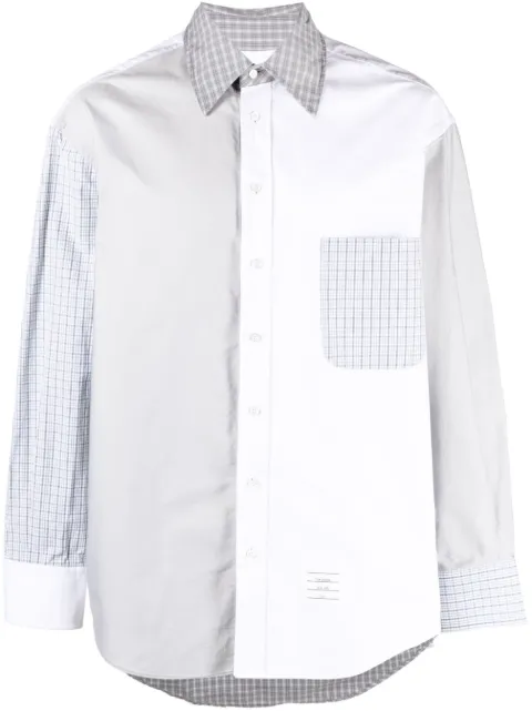 Thom Browne 4-Bar long-sleeve shirt White MWL381FF0313