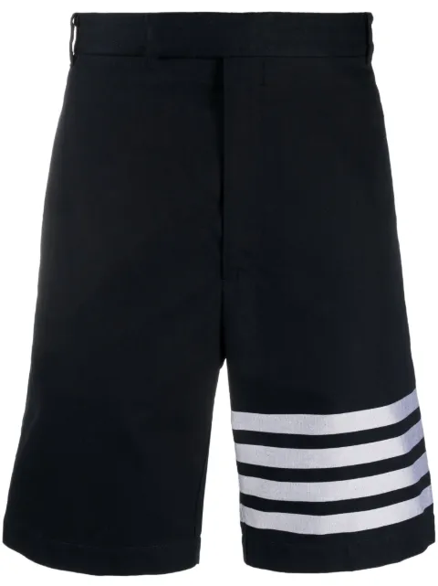 Thom Browne 4 Bar-stripe cotton shorts Blue MTU321U07890