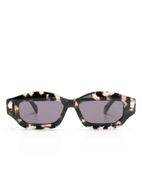 Kuboraum Q6 geometric-frame sunglasses Black Q6