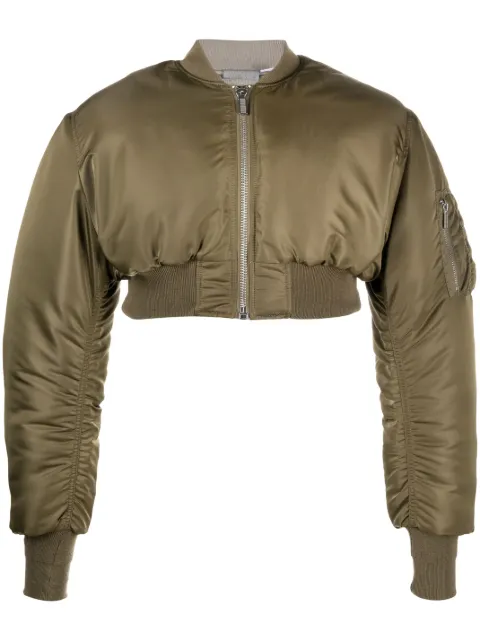 VTMNTS cropped padded bomber jacket Green VL16JA340G