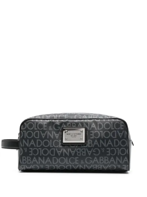 Dolce & Gabbana logo-print wash bag Grey BT0989AJ7058B969