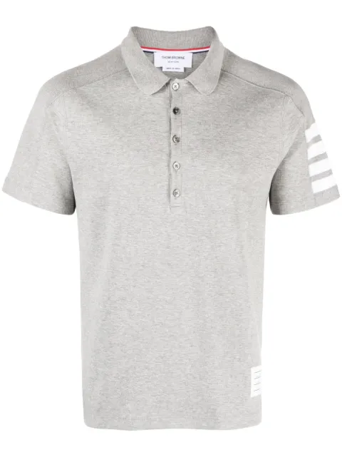 Thom Browne 4-Bar stripe polo shirt Grey MJP192A07323