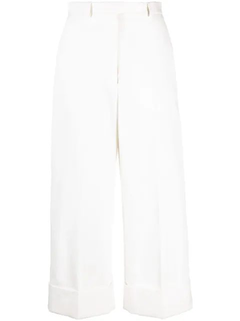Thom Browne high-waisted wide-leg trousers White FTC444UF0345