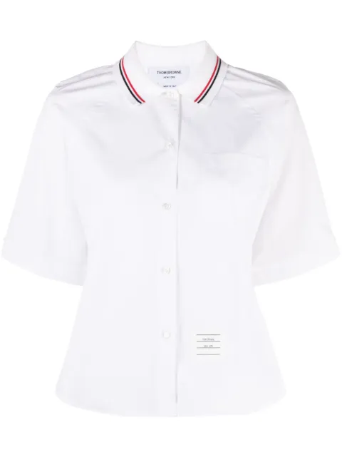 Thom Browne poplin box pleat shirt White FLL166C03113