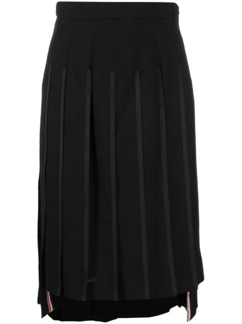 Thom Browne high-waisted pleated skirt Black FGC400B00473