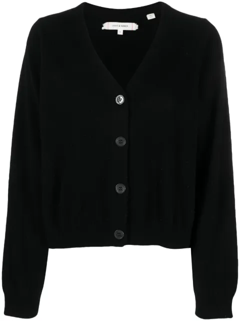 Chinti & Parker V-neck cropped cardi-coat Black KPS2325