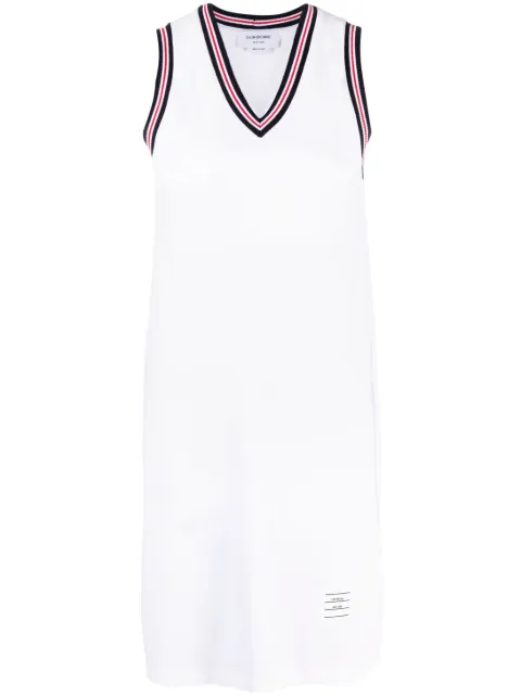 Thom Browne V-neck sleeveless dress White FJD108A00050