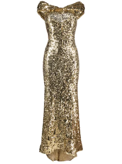 Atu Body Couture sequin-embellished gown Gold AT23267