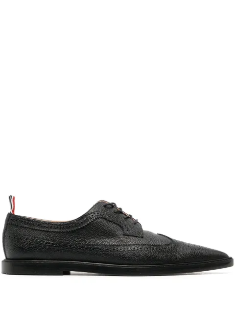 Thom Browne pointed -toe leather brogues Black FFD131A