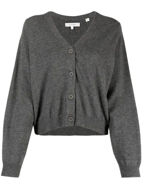 Chinti & Parker V-neck cropped wool cardigan Grey KPS2325GREY