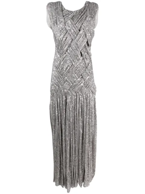 Atu Body Couture Emotional braided maxi dress Silver AT23266