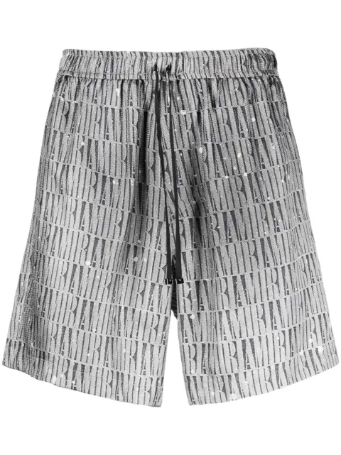 AMIRI graphic-print drawstring shorts Grey PF23MPB048
