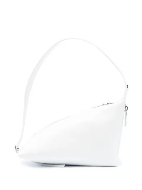 Courrèges Racer leather shoulder bag White 223GSA043CR00270001