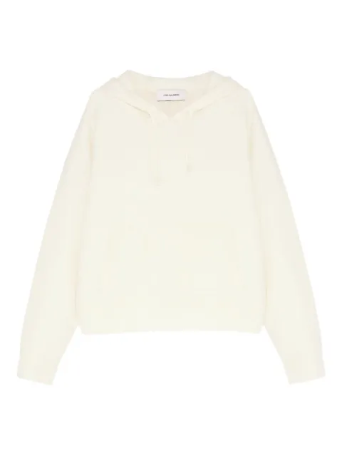 Yves Salomon hooded pocket sweater White 24WYH51755MAXW
