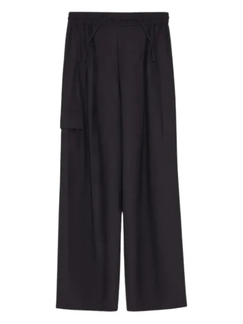 Yves Salomon cargo drawstring trousers Black 24WYP013XXFLXX