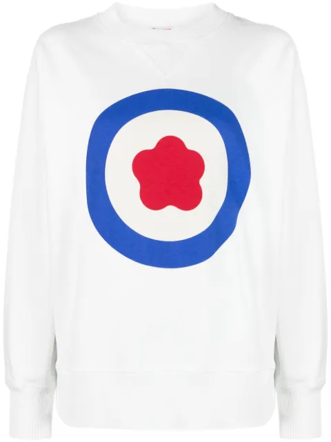 Kenzo logo-print cotton sweatshirt White FD62SW0664MF