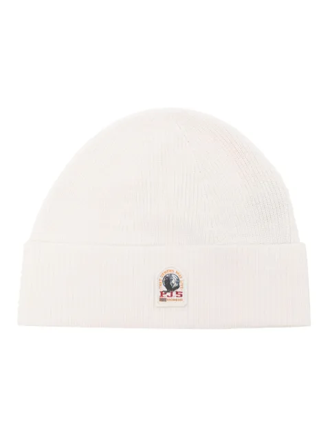 Parajumpers logo-patch ribbed-knit beanie White 23WMPAACHA01PAD