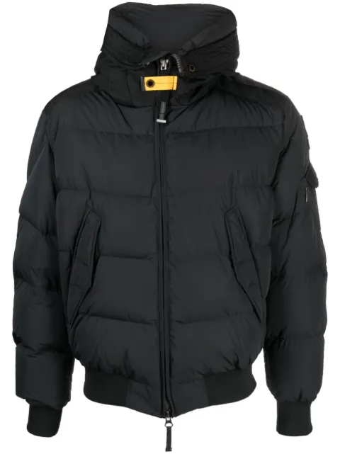 Parajumpers logo-patch hooded jacket Black 23WPMPUHF02