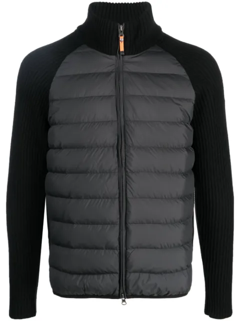 Parajumpers Olmo waffle-knit quilted jacket Black 23WPMHYRB02P