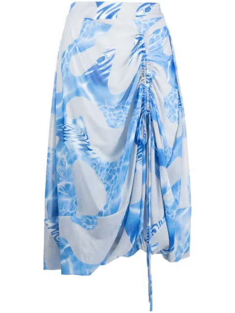 Perks And Mini Lily Pads ruched midi skirt Blue 5153LSPL