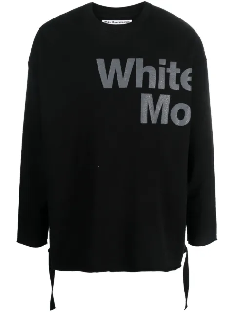 White Mountaineering logo-print draped-strap sweatshirt Black WM2371502