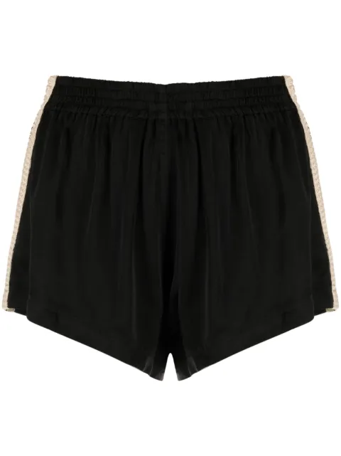 Palm Angels side-stripe track shorts Black PWCB038E23FAB0011003