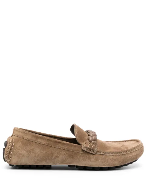 Gianvito Rossi braided suede loafers Neutrals U2512110GOMXUM