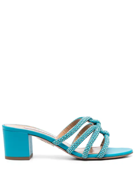 Aquazzura crystal-embellished sandals Blue MDCMIDS0NSE