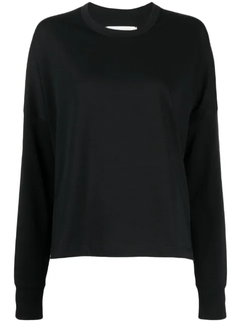 Studio Nicholson crew-neck long-sleeve sweatshirt Black LOOPSNW228