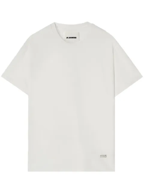 Jil Sander logo-plaque cotton T-shirt White J22GC0128J20073