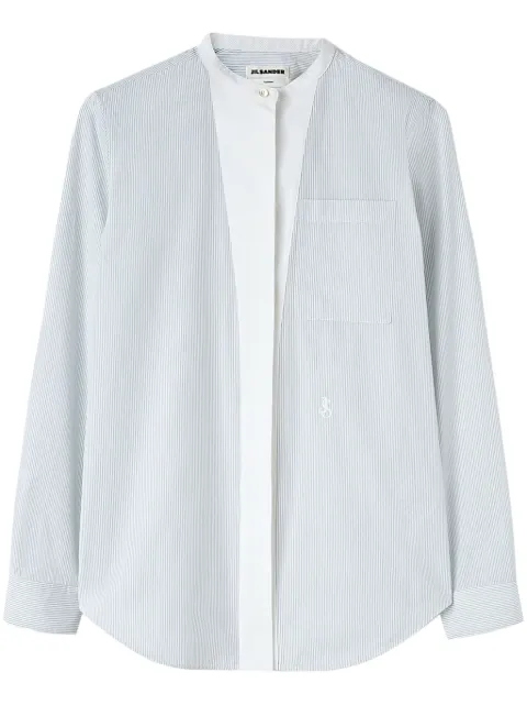 Jil Sander striped cotton shirt White J05DL0102JTN236
