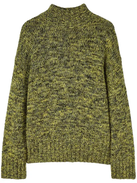 Jil Sander roll-neck speckle wool jumper Green J47GP0130J14649