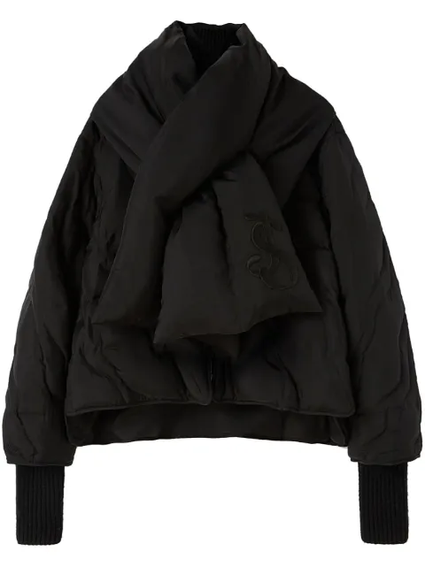 Jil Sander logo-embroidered down jacket Black J02AF0105J65152