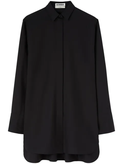 Jil Sander long-sleeve silk shirt Black J05DL0009J55065
