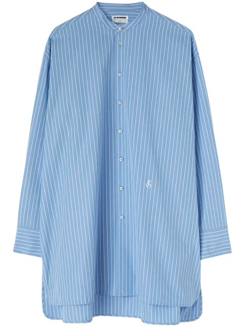 Jil Sander Sunday striped cotton shirt Blue J24DL0109J45173