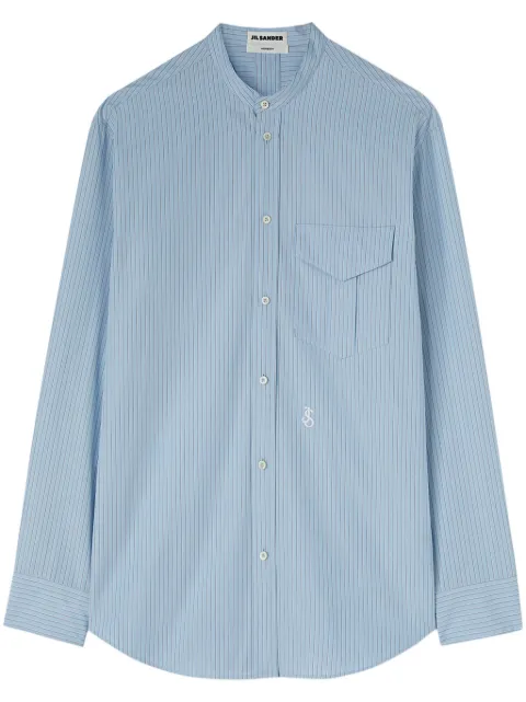 Jil Sander Wednesday striped cotton shirt Blue J24DL0108J45176