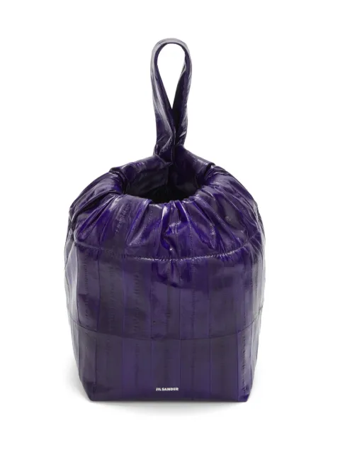 Jil Sander logo-stamp drawstring clutch bag Purple J07WD0070P5882