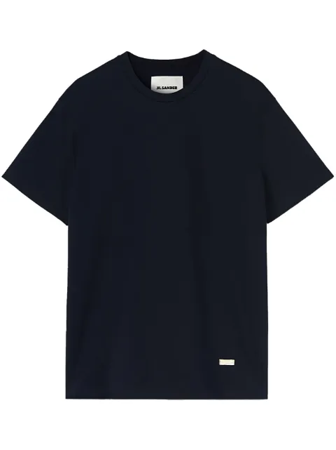 Jil Sander logo-plaque cotton T-shirt Black J22GC0128J20073
