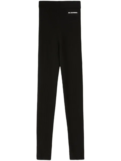 Jil Sander logo-print high-waist leggings Black J40KA0161J14639