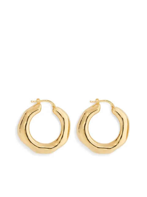 Jil Sander sculpted hoop design earrings Gold J11VG0055J12003