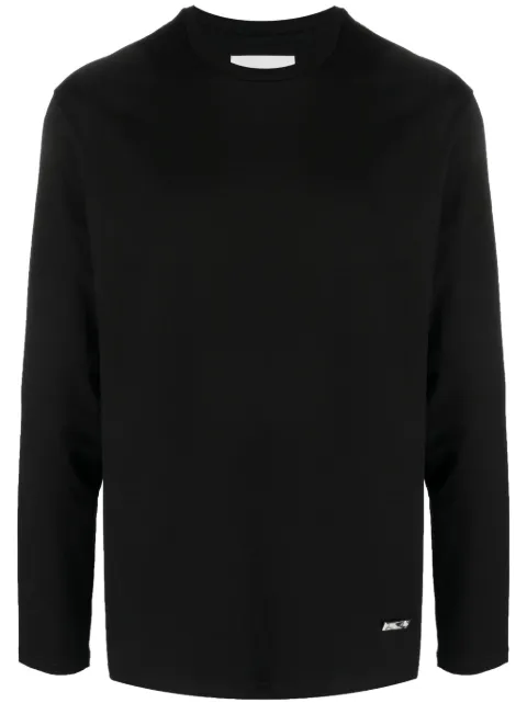 Jil Sander long-sleeved cotton T-shirt Black J22GC0129J20073