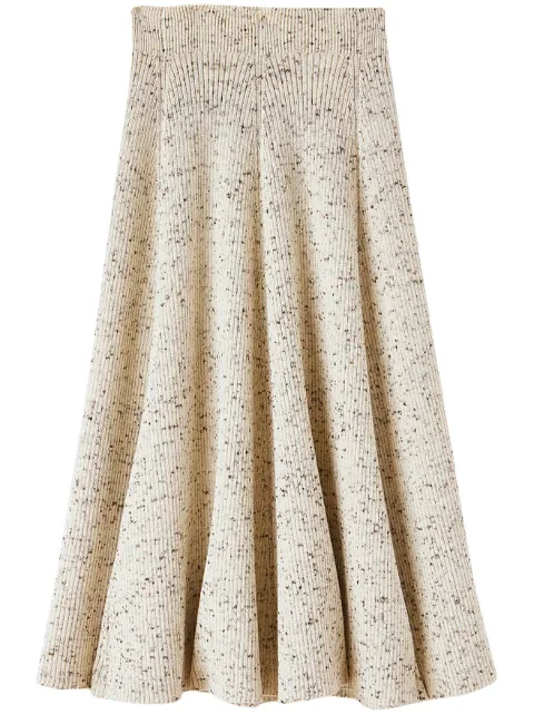 Jil Sander ribbed-knit wool skirt Neutrals J40MA0117J14642