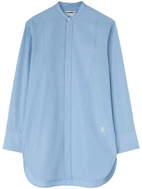 Jil Sander Saturday striped cotton shirt Blue J24DL0107J45179
