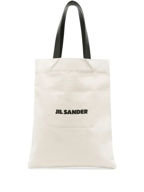 Jil Sander logo-print canvas tote bag Neutrals J07WC0023P4917