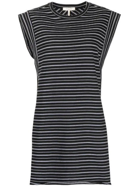 rag & bone stripe-print organic-cotton dress Black WCC23P7013CH13