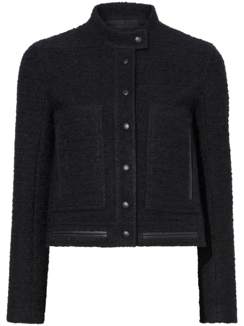 Proenza Schouler Alice press-stud tweed jacket Black R2412010TY037