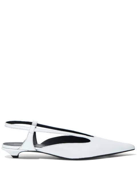 Proenza Schouler slingback leather pumps White PS42010A19011
