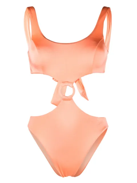 Noire Swimwear cut-out detailing swimsuit Orange NSW387